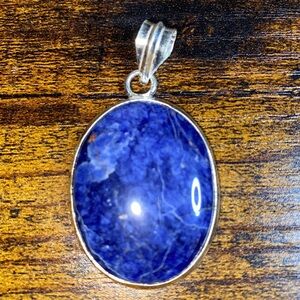 Sodalite Pendant set in 925 Sterling Silver